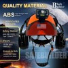 SAFEBUILDER Hard Hats with Bluetooth Ear Muffs Headlight Safety Helmet