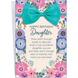 Chuck's Card-O-Rama - Daughter Birthday Card - Made in Chicago - Premium Paper, Envelope Included - 5" x 7.75" - Packaged in Extra Sturdy Mailer - 95210