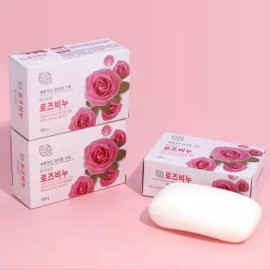 Mugunghwa 무궁화 자연미인 로즈비누 90g x 48개 (1BOX) Mugunghwa Natural Beauty Rose Soap 90g x 48 pieces (1BOX)