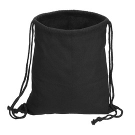 PATIKIL Cotton Drawstring Bags, Cotton Canvas Drawstring Backpack Foldable Sports Gym Bags for Women Men Gym Sports Trip, Black