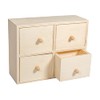 Rayher Wooden Chest, 15x20x7cm, 4 Drawers, Wood Brown, 20 x