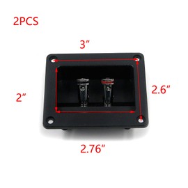 T Tulead Square Speaker Box Terminal Spring Cup Connector Double Binding Post Cable Audio Terminal Cup Pack of 2 with Screws