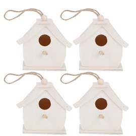 Wooden Bird House, Mini Hanging Bird House Outdoor Bird Garden Decoration Bird Nest Outdoor Nesting Box Bird House Garden Balcony Courtyard Ornaments Decoration Balcony House Children Educational
