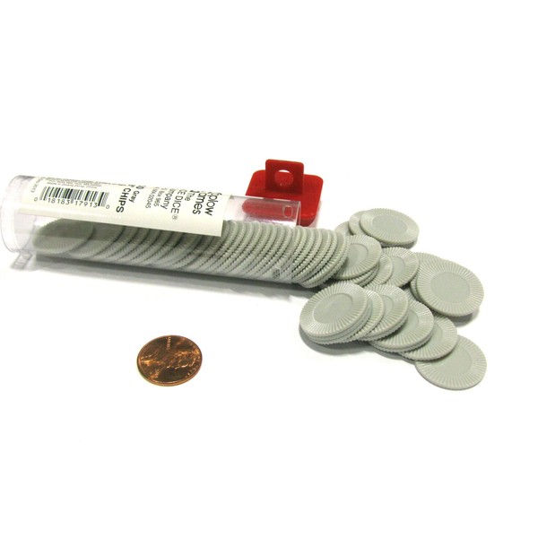 Koplow Games Grey Mini Poker Chip 7/8in Tube of 50ea
