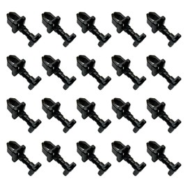 Memiuyelay 20 Pack RV Vent Latch Clips Replacement Fit for Norcold 617772 Refrigerator Service Vent Doors Quarter Turn Panel Fastener for Camper Refrigerator Vent Black RMS-14 Material