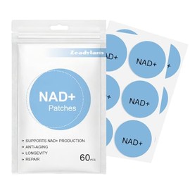 Parches NAD+, 60 unidades para mujeres y hombres, veganos para energía y envejecimiento saludable | con CoQ10 y nicotinamida | Cómodo apoyo de bienest