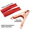 Insulated Alligator Clips Durable Heavy Duty Black & Red Boot