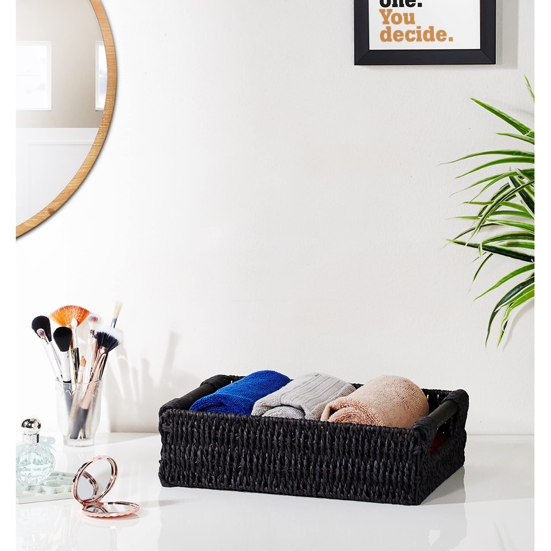 Woodluv Storage Baskets, Storage Boxes Hamper Basket, Storage Baskets for