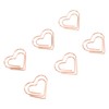 100pcs Heart Shape Paper Clips Cute Metal Paper Clips Portable