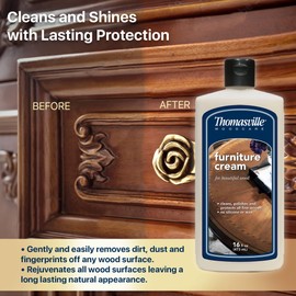 Thomasville Furniture Cream - Multisurface Wood Cleaner And Polish Furniture Quick Shine Restorer Kitchen Cabinets Surface House Cleaning Supplies