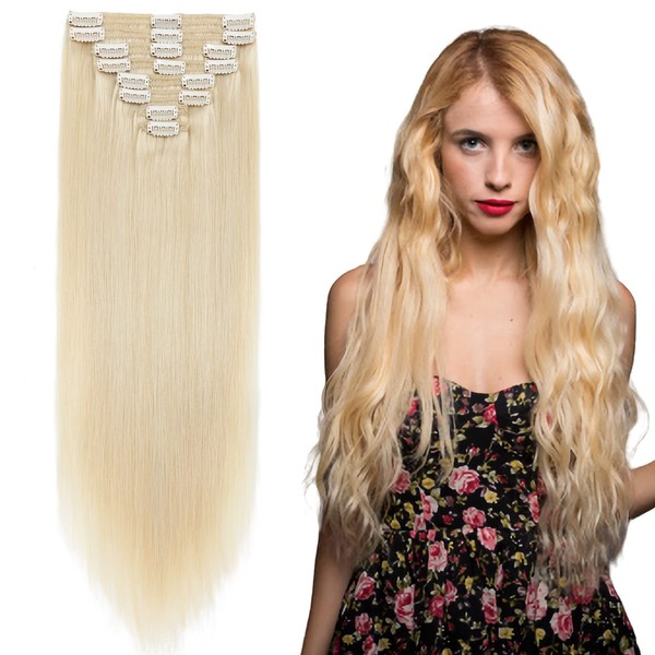 RC CTH clip-in real hair extensions, 100% Remy human hair.