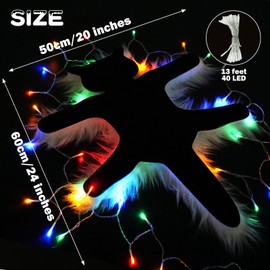 Light Up Fried Cat Rugs, Funny Christmas Area Rug with String Lights, Aunt Bethany’s Fried Pussycat from National Lampoon's Christmas Vacation, Christmas Decorations Carpet (Colorful Light)