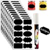 10 Piece Various Shaped Chalkboard Labels with Reusable Label Stickers