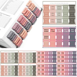 ZOCONE 150 Pcs Bible Tabs for Study Bible, 139 Large Print Laminated Bible Stickers for Old and New Testament Studying & 11 Blank Bible Index Tabs, Bible Journaling Supplies Bible Study Accessories