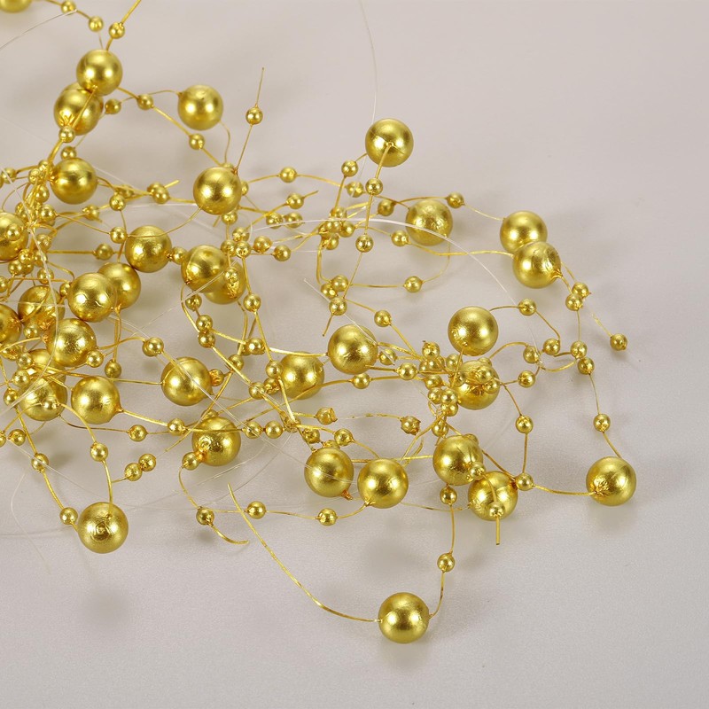 uxcell 12pcs Artificial Pearl String for Floating Candle, 9.8" Floating