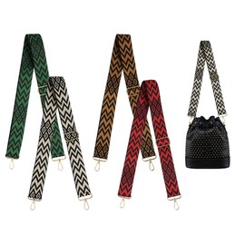 Hitopin Pack of 4 Adjustable Shoulder Straps for Bags, Bag Strap Wide 3.8 cm, Adjustable Shoulder Straps, Modern Handbag Shoulder Straps, for Women, Men, Girls, DIY Accessories for Bag, As shown in
