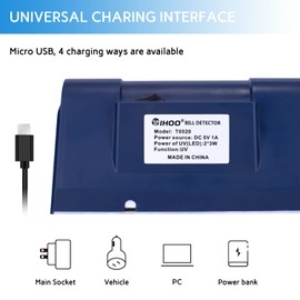 TIHOO Counterfeit Bill Detector with LED UV Light, Money Marker Counterfeits Money Detector, Fake Money Detector Machine for Bill, Blue