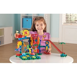 Learning Resources Gears! Gears! Gears! Dizzy Fun Land, Motorized Gears Toy Set, Gears for Kids, Engineering for Kids, Puzzle, 120 Pieces, Ages 5+