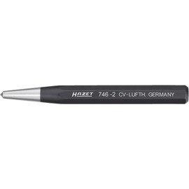 HAZET 746-1 Center Punch Octagon Shaft DIN 7250 Compliant Length: 4.7 inches (120 mm) Diameter: 0.2 inches (4 mm), Manual Operation, Made in Germany