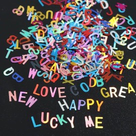 Caleidoscopio Art Letras Decoración Uñas Diy Manualidades Resina 12 Colores