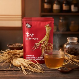 참든 유기농 홍삼즙 바르게담아 홍삼액 70ml x 20포 100% 유기농 홍삼 추출액만 사용한 홍삼 바르게담아 Chamdeun Organic Red Ginseng Extract Barugeudama Red Ginseng Liquid 70ml x 20 Packs 100% Organic Red Ginseng Extract Only Used in Barugeudama