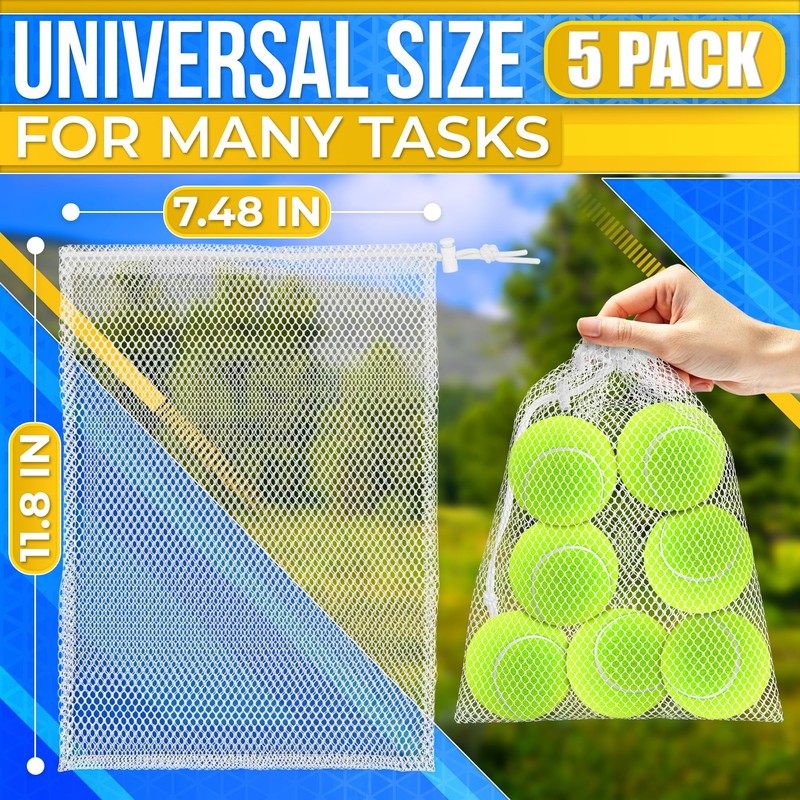 5PCs Small Mesh Bags Drawstring – Small Mesh Pool Backpack