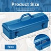Tool Box, 16.9" Portable Metal Tool Organizer Box with Double
