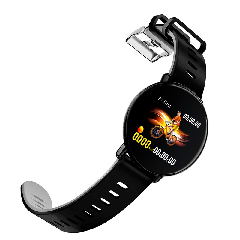 K1 1.3Inch Heart Rate Sleeping Monitor IP68 Waterproof Smartwatch(Black Gray)