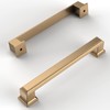 Amerdeco 10 Pack Champagne Bronze Cabinet Pulls - 5 Inch(128mm)