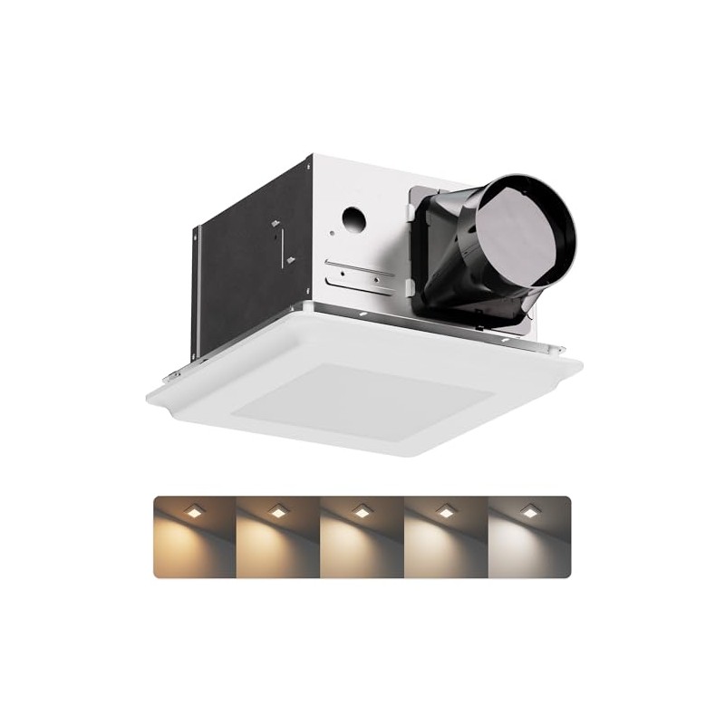 2 In 1 Bath Fan With LED Light, 25W Ceiling