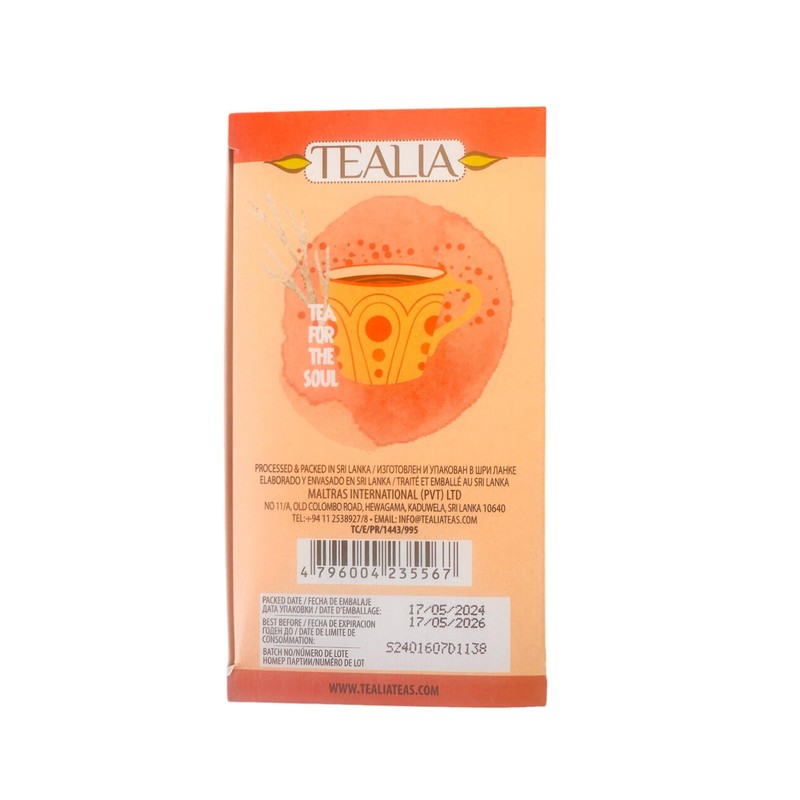 Tealia regular range - Caramel Rooibos Tea 1.5 g x