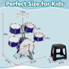 Kids Drum Set 5 Piece Toddlers Jazz Drum Kit with