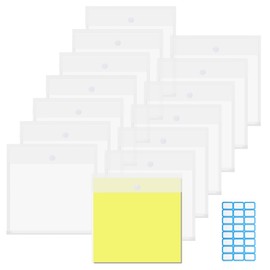 BTSKY 40PCS 12x12 Scrapbook Paper Storage Organizer Self-Stick Plastic Paper Storage Clear Craft Organizers and Storage Holder with Sticky Index Tabs for Scrapbook Vinyl Paper Cardstock