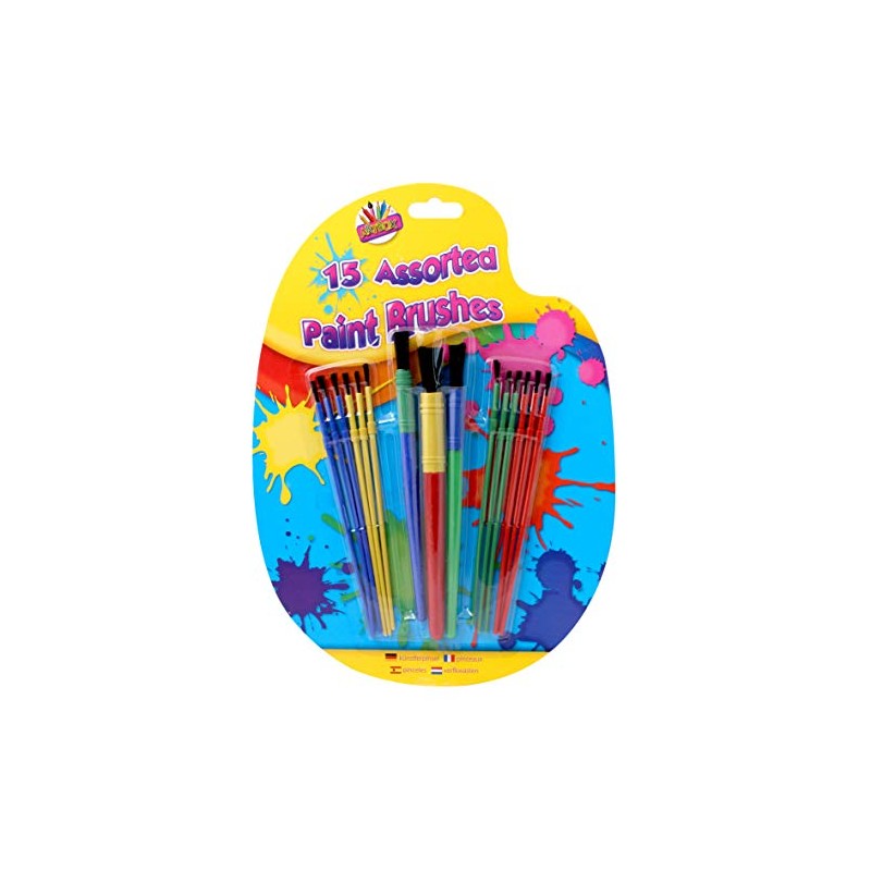 THE ART BOXARTBOX Plastic Paint Brush - Assorted Colour (Pack