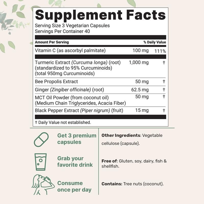 Micro Ingredients Turmeric Curcumin 1,000mg | 95% Curcuminoids with Black