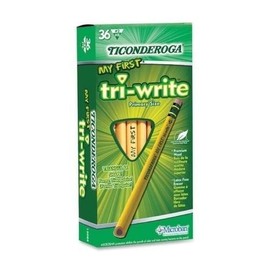 Ticonderoga Tri-Write Beginner No. 2 Pencils - #2 Pencil Grade - Yellow Barrel - 36 / Box