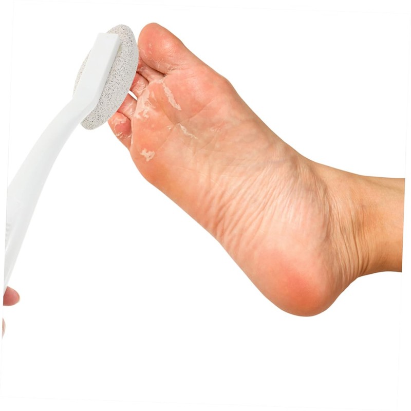 Mikinona Pumice Stone Brush for Feet Callus Remover Long Handled