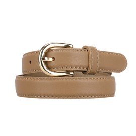 Elcate Woman Elcate Elcate Women’s Belt LDU126 Gold Volume Buckle Thin Beige FREE / 엘케이트우먼 엘케이트 엘케이트 여성 벨트 LDU126 골드 볼륨 버클 얇은 베이지FREE