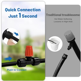 Drip Irrigation Kit for Garden, Quick-Connect Raised Bed Watering System 120FT, Plant Accessories, Drip Line Kit for Greenhouse, DIY Micro Sprinklers Set for Yard Outside,Sistema De Riego Por Goteo