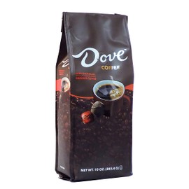 Ground Coffee, Medium Roast, Dove Dark Chocolate Flavored 10oz Bag