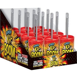 Kandy Ka-Boom Sour Cherry Popping Candy, 0.56 oz (Pack of 12)