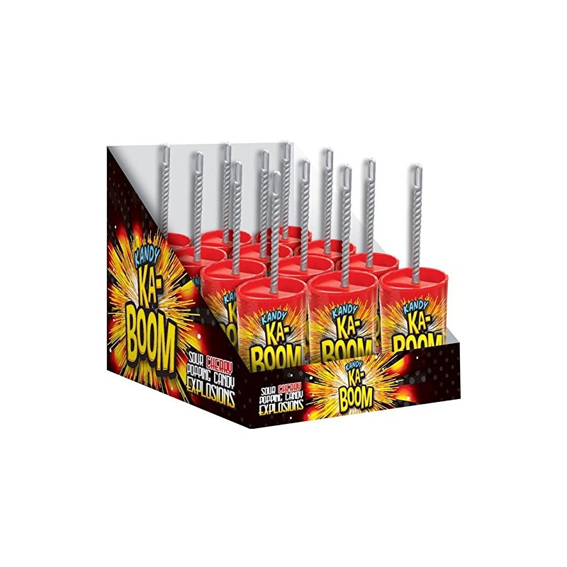Kandy Ka-Boom Sour Cherry Popping Candy, 0.56 oz (Pack of