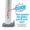 Click & Go Walker Ski Glides with Aluminum Legs (Gray)