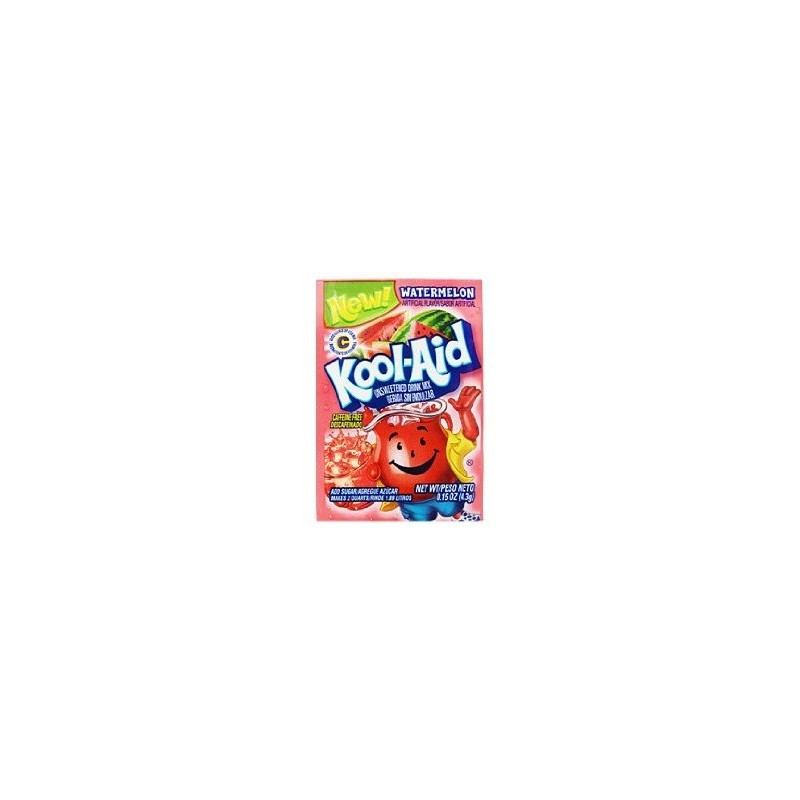 Kool-Aid Watermelon Unsweetened Soft Drink Mix 24 Pack Lot -