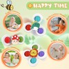 Tapvai Pack of 3 Suction Cup Toy Baby, Spinner Baby