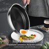 Innerwell Nonstick Titanium Ceramics Stainless Steel Frying Pan Set, 6