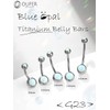 OUFER 14G Belly Button Piercing Titanium Piercing Navel Long Short