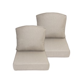 Goodgoods 24x24 inch Outdoor/Indoor Deep Seat Patio Cushions Set of 2 Resilient Foam Filling Water Repellent Stain-Resistant UV Resistant Weather Resistant Deep Seat Bottom Putty