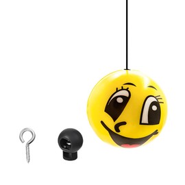 SHMZK Double Garage Parking Aids, Retracting Ball Sensor Parking Ball Guide System with Rope, Garage Car Stop Indicators Parking Assistant Kit for Vehicles, Car Accessories (Smiley)