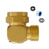 XNTONG 90° Hose Elbow Adapter, Brass 3/4" Garden Hose Connector